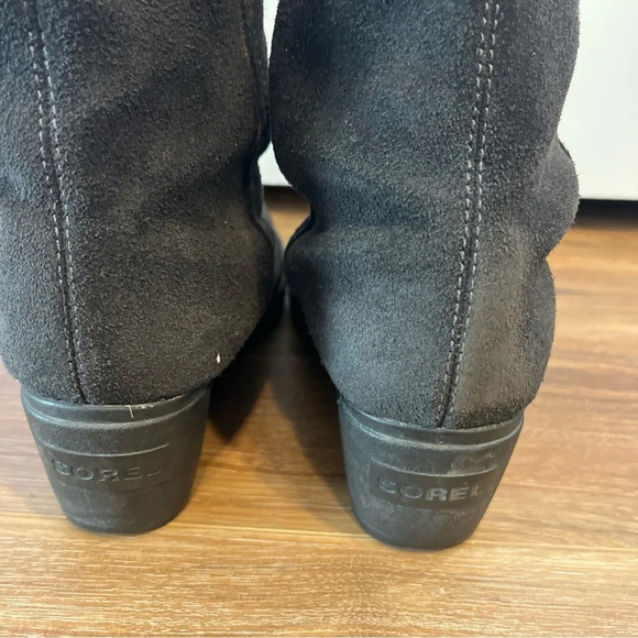 Sorel Toronto Wedge Black Oiled Suede Tall Boot Waterproof Casual Women Sz 8.5 - Picture 8 of 10